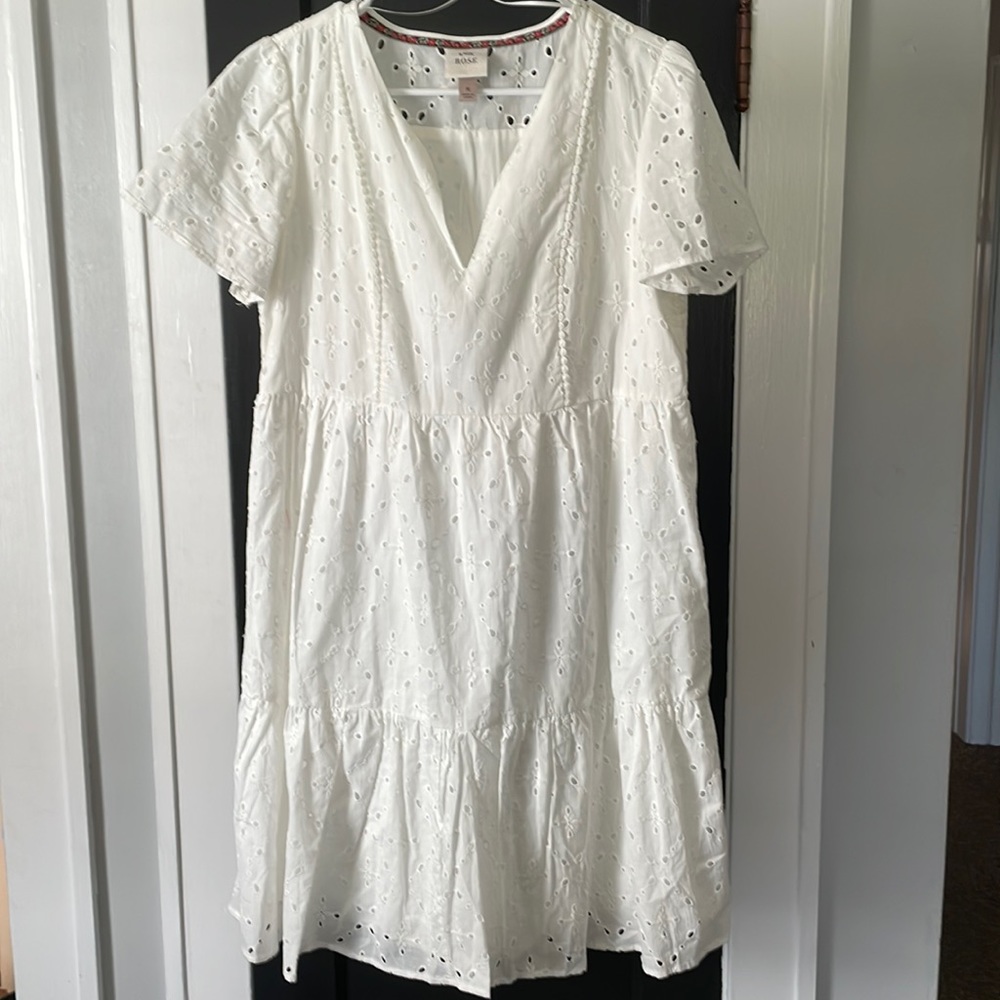 Knox rose white eyelet dress